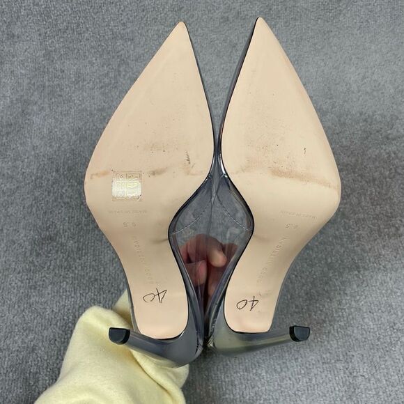 Good American Womens 9.5 Glass Slipper Cinderella Clear Pump Pointed Toe Heels - Picture 5 of 5